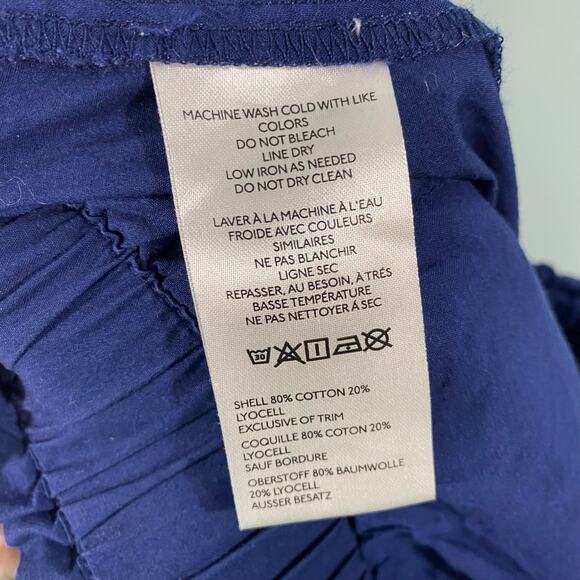 Maeve By Anthropologie Women Navy Super High Rise Wide Leg Pull On Pants Size M - Picture 6 of 8